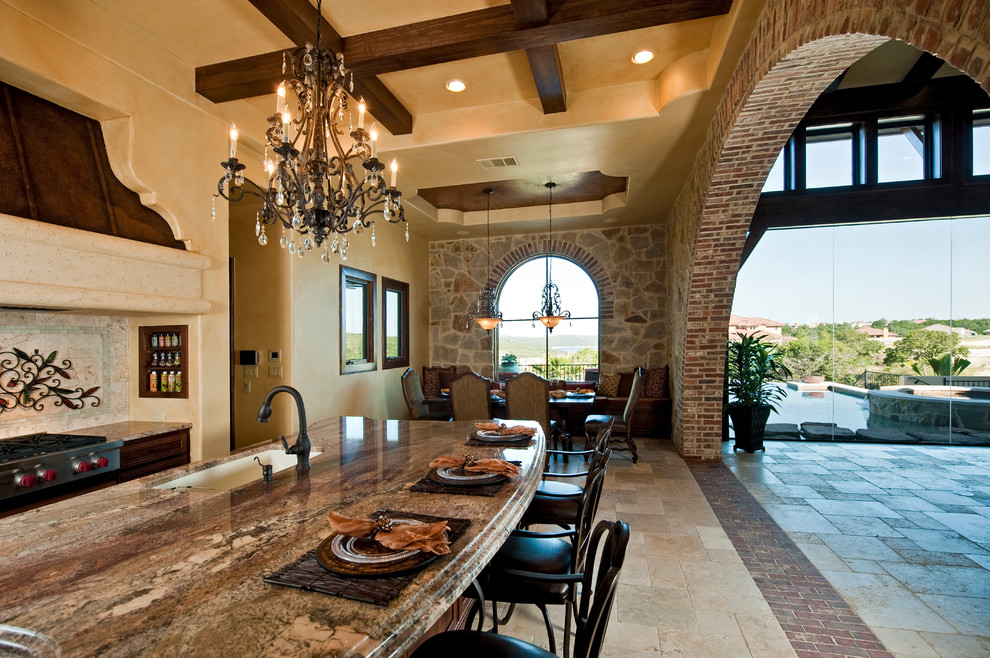 This is an example of a mediterranean kitchen in Austin.