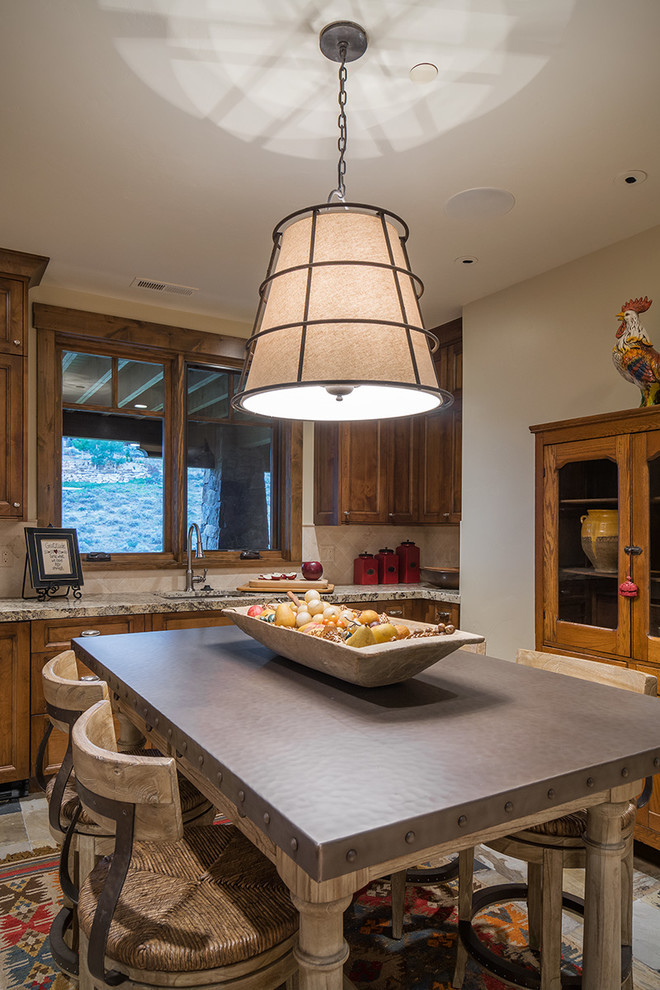 Example of a mountain style kitchen design in Salt Lake City