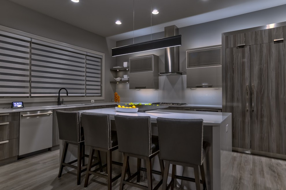 This is an example of a modern kitchen in Omaha.