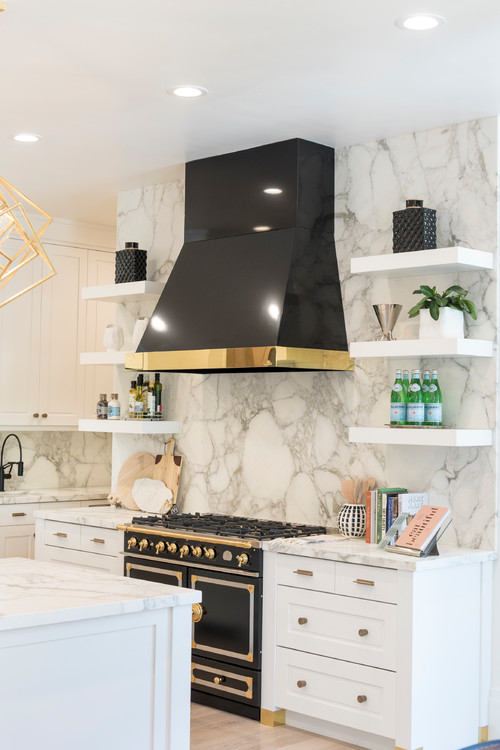 28+ White and Gold Backsplash ( LUXURY & ELEGANT ) - Sparkled Tiles