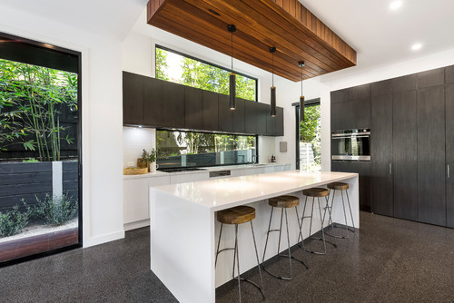 black terrazzo tile