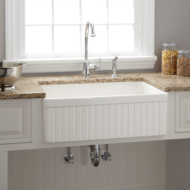 signature hardware fireclay farmhouse sink