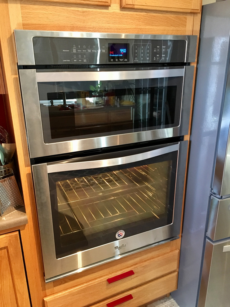 whirlpool 30 in microwave wall oven combo stainless steel