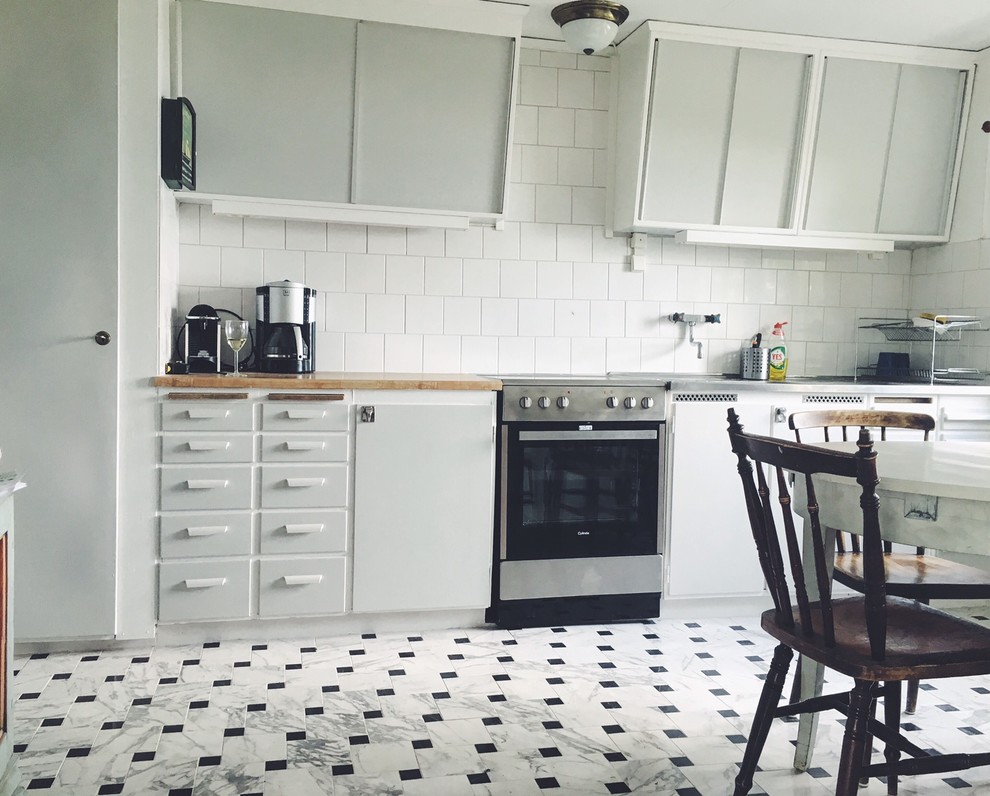 Inspiration for a scandi kitchen in Stockholm.