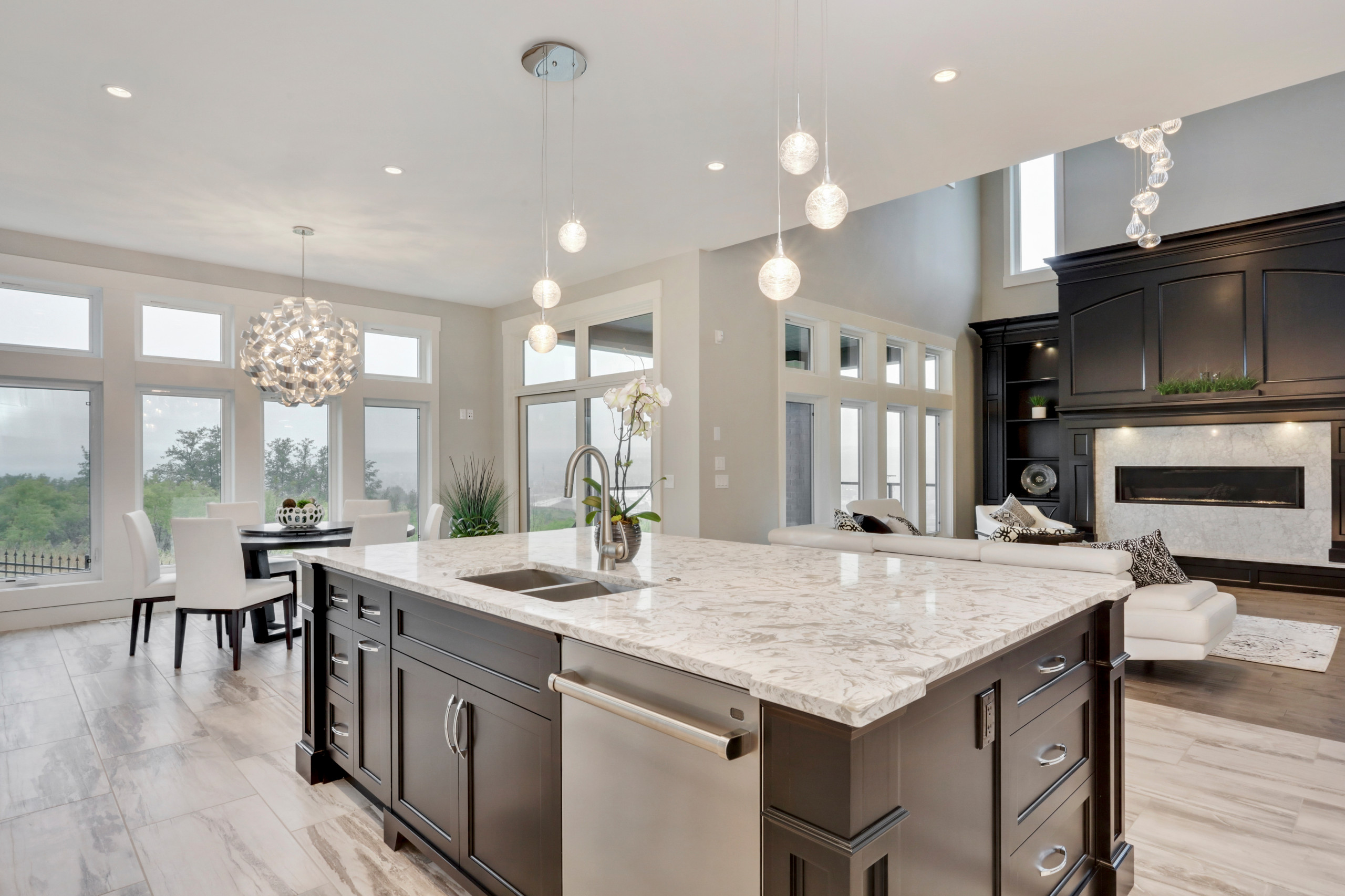 545 Patterson Grove Showhome Transitional Kitchen Calgary By Sliver Custom Design Finishing Ltd Houzz