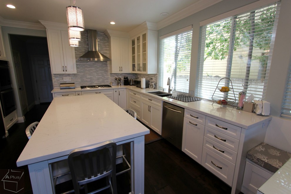 78 San Clemente Kitchen Remodel With Custom Cabinets Wood Floor Beach Style Kitchen Orange County By Aplus Interior Design Remodeling