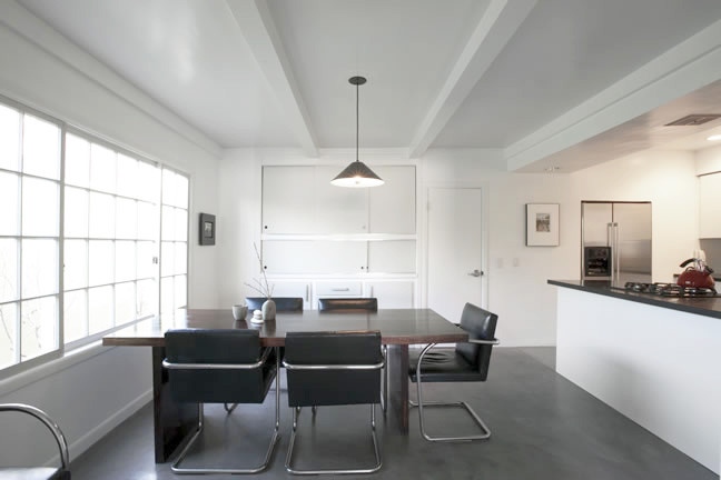Inspiration for a contemporary dining room remodel in Los Angeles