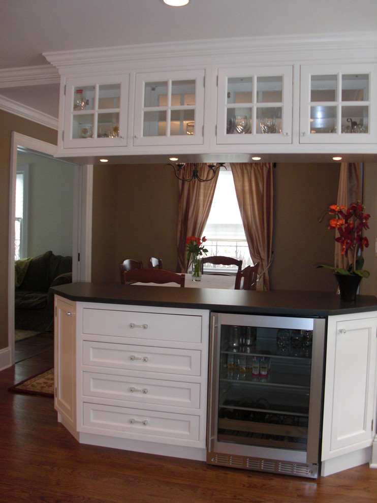 A Classic White Kitchen for a 1940's Home Transitional Kitchen
