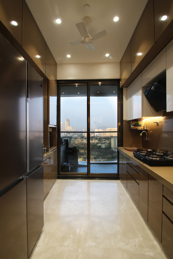 A Contemporary 3BHk in Mumbai Contemporary Kitchen Mumbai by Artisan Design Studio Houzz