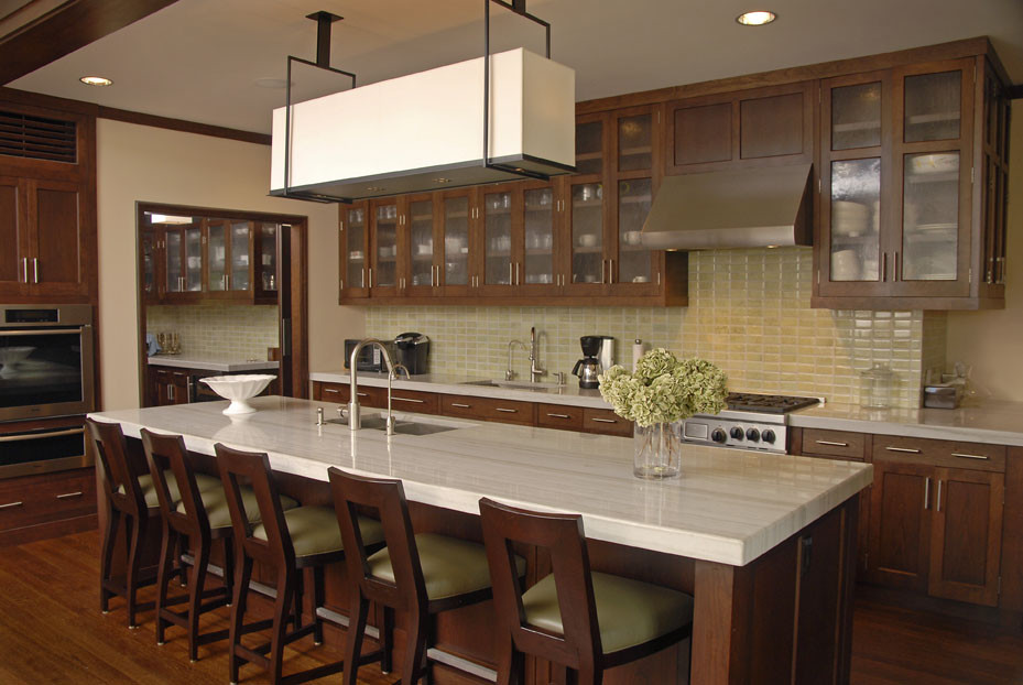 A Contemporary Kitchen with Custom Cherry Cabinets - Contemporary