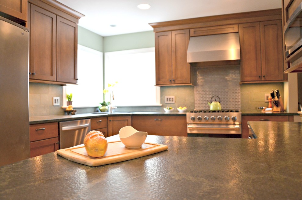 A Frank Lloyd Wright Inspired Kitchen - Midcentury - Kitchen - DC Metro ...