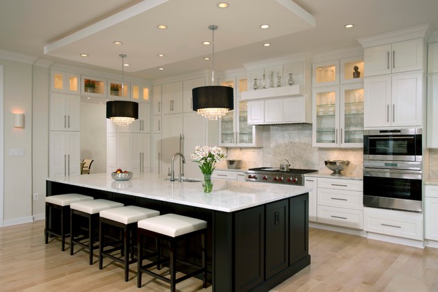 A Kitchen In Black White Modern Kuche Washington D C Von Michael Nash Design Build Homes Houzz