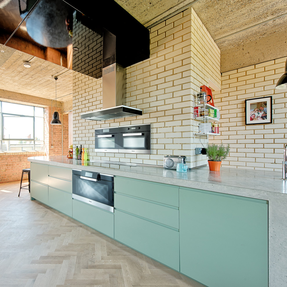 Design ideas for a contemporary kitchen in Oxfordshire.