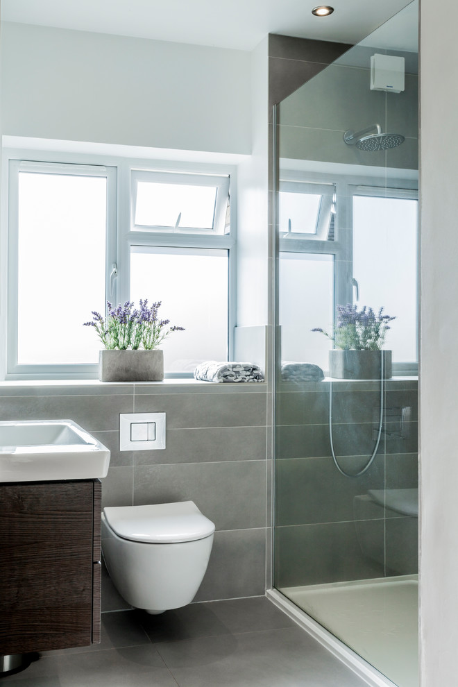 A Light, Bright & Airy Conversion Contemporary Bathroom London