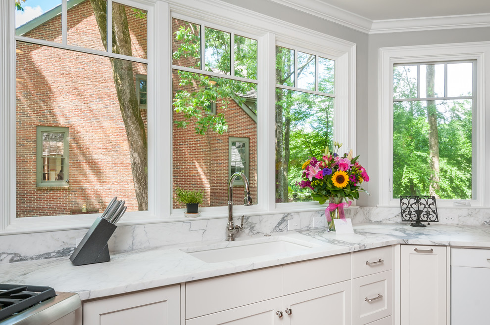 A New Bay Window addition makes a great functional kitchen with great