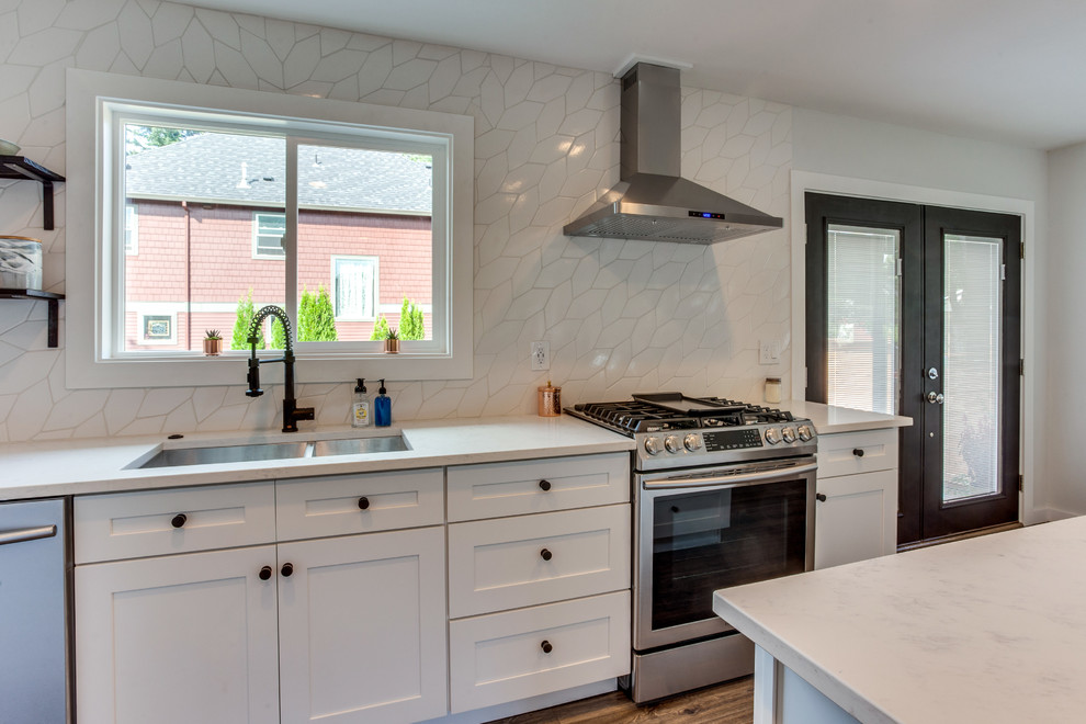 A White Picket Kitchen Transitional Kitchen Portland by