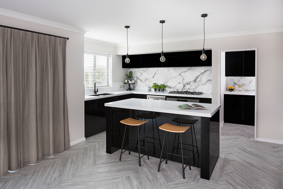 Acrylic Black Gloss Kitchen - Modern - Kitchen - Christchurch - by ...