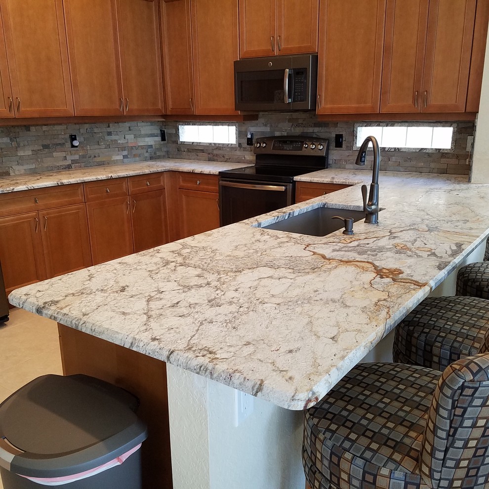 Affordable Kitchen & Bath Refacing - Kitchen - Miami - by Keys Granite / Daltile Boynton Beach ...