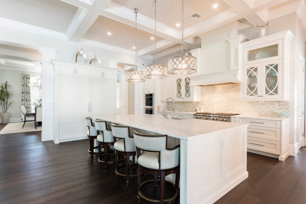 Example of a french country kitchen design in Orlando