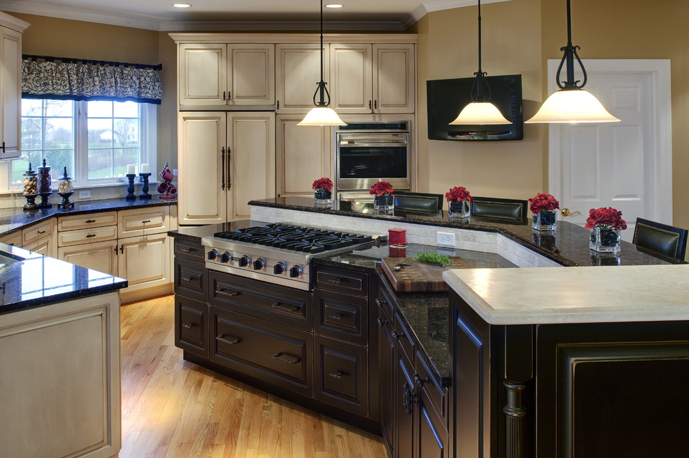 Inspiration for a timeless kitchen remodel in Chicago with stainless steel appliances