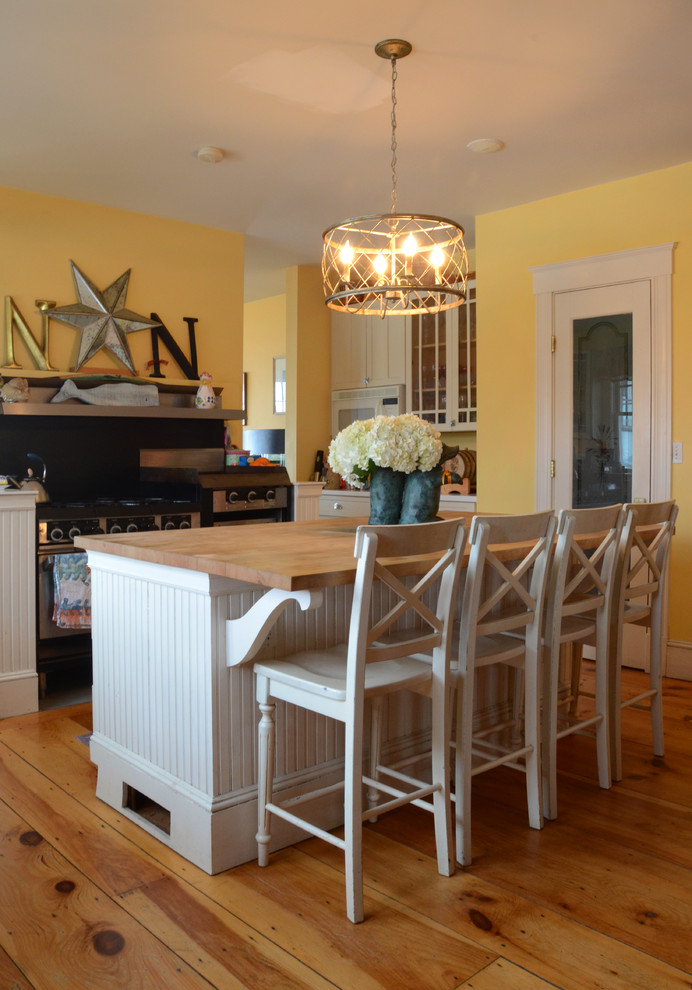 Inspiration for a coastal kitchen remodel in Boston