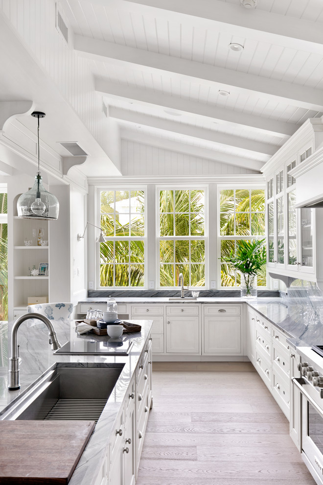 Design ideas for a beach style kitchen in Tampa.