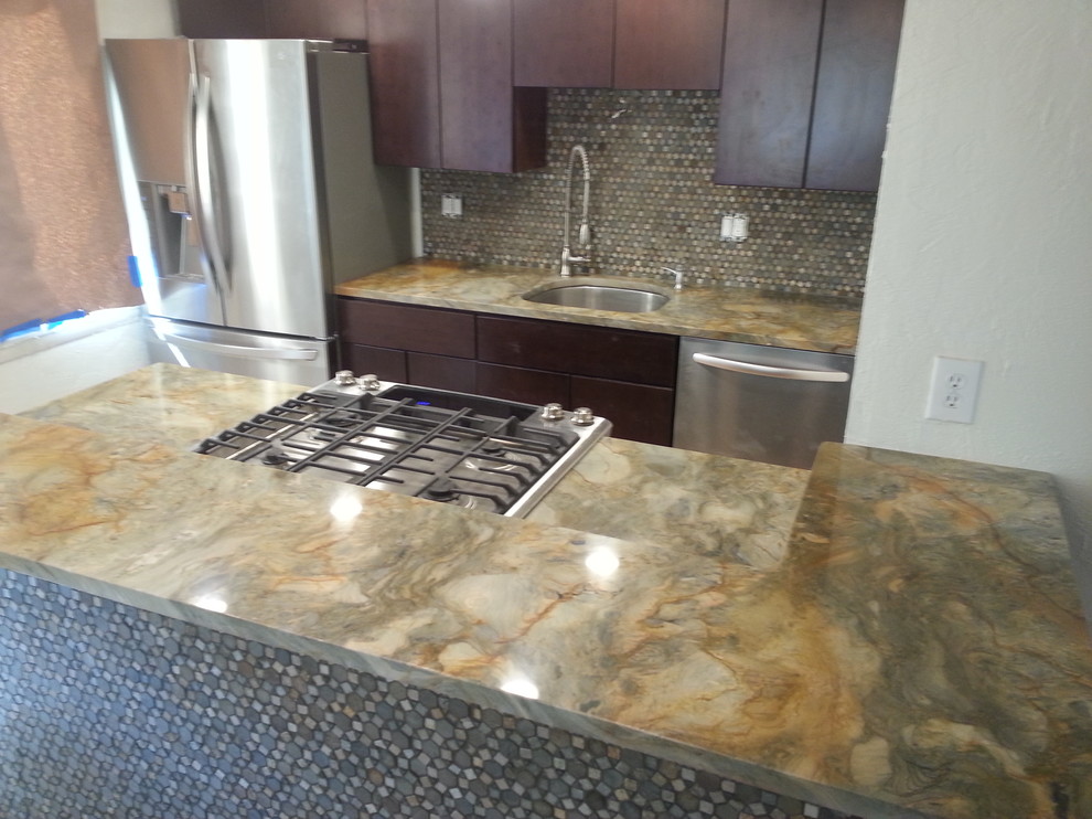 Elegant kitchen photo in Denver