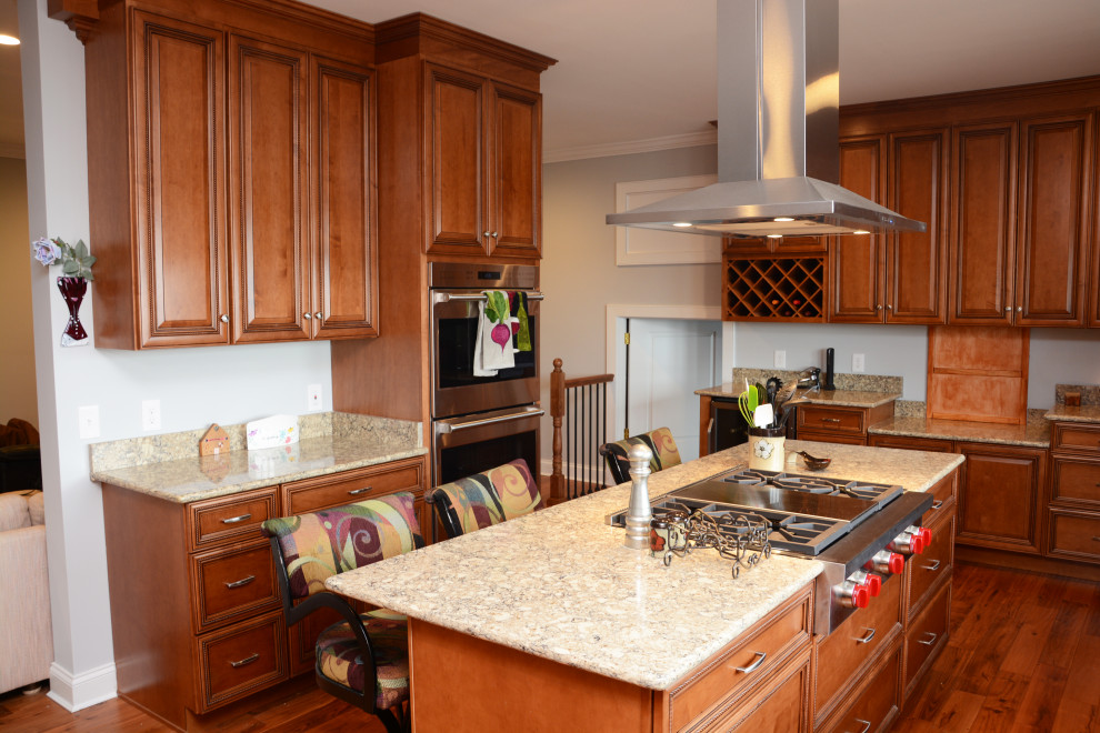 Annapolis, MD Rich Wood Waterfront Kitchen Remodel Transitional