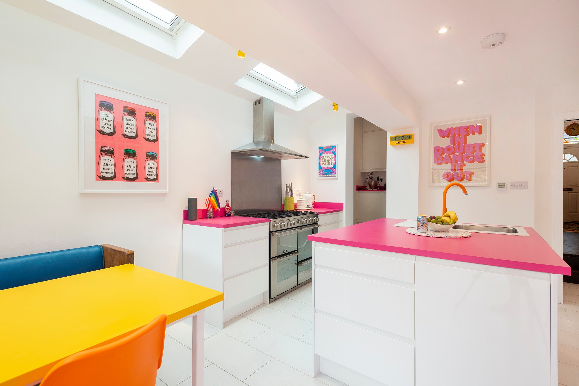 75 Kitchen with White Cabinets and Pink Countertops Ideas You'll Love -  April, 2023 | Houzz
