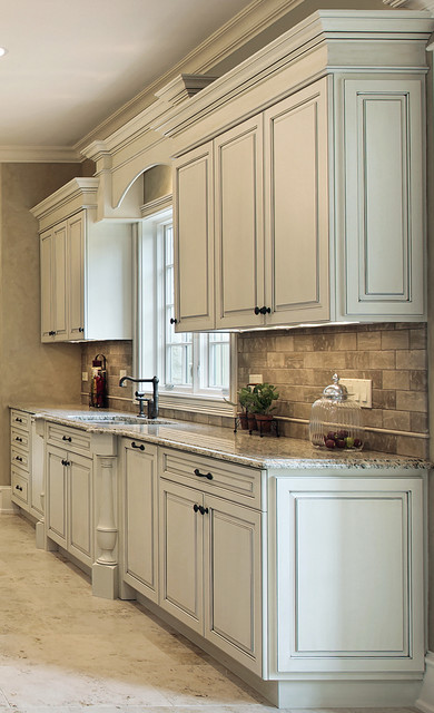 Antique White Kitchens Traditional