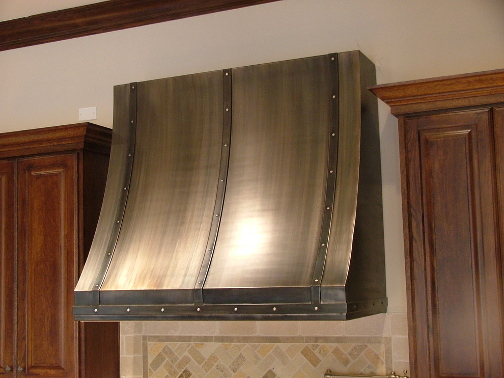 Antiqued Brass Hood Transitional Kitchen Dallas by Seal Tex Houzz