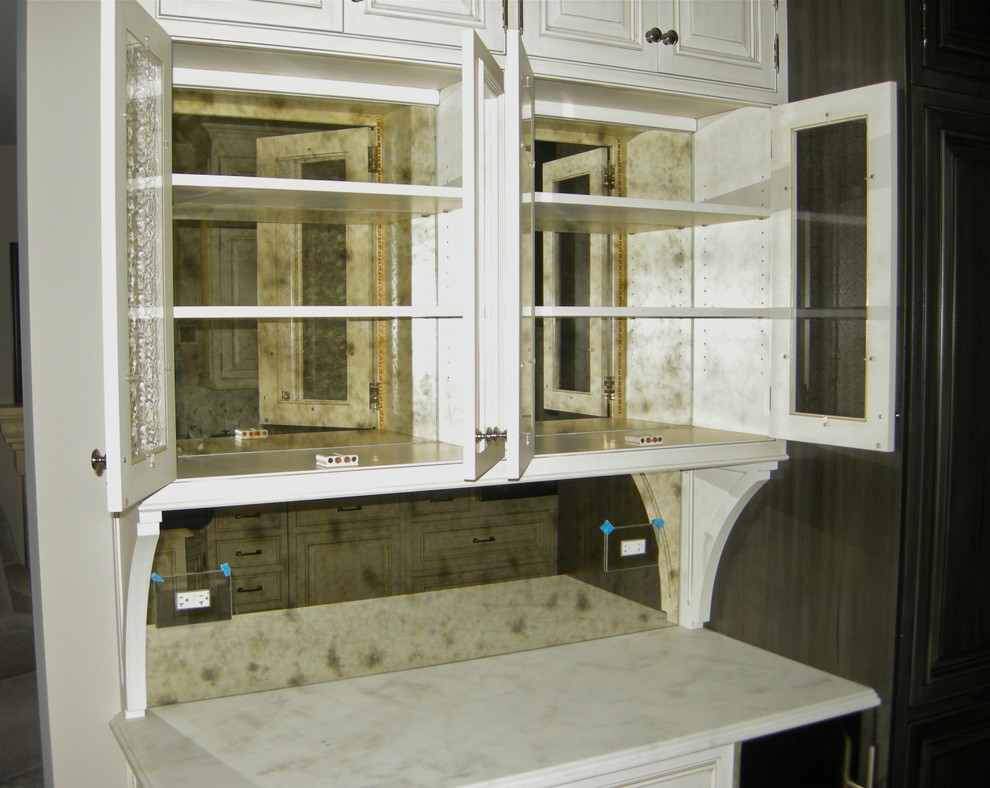 Antiqued Mirror Kitchen Traditional Kitchen Chicago by