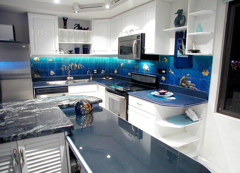 Aquarium Kitchen Tropical Kitchen Hawaii By Thomas Deir Studios Houzz