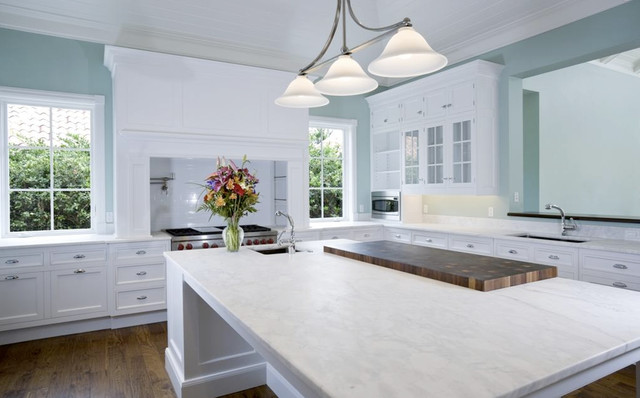 Arabescato Carrara Marble Countertops American Traditional Kitchen Orange County By Msi Houzz