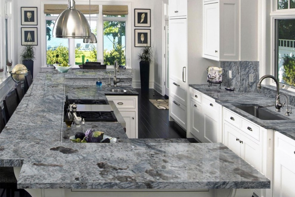 Araras Blue Granite Kitchen - Kitchen - Baltimore - by Stone Action | Houzz