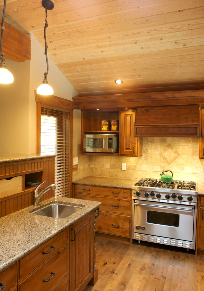 This is an example of a rustic kitchen in Other.