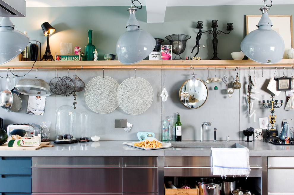 This is an example of an eclectic kitchen in Edinburgh.