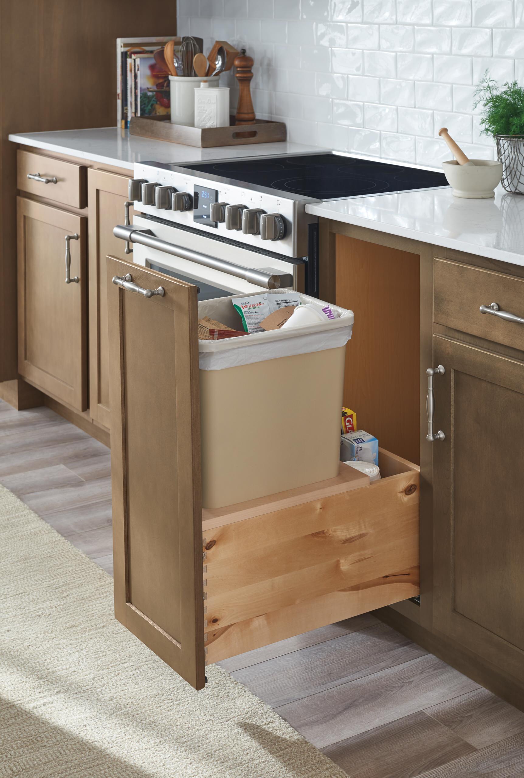 Aristokraft Cabinetry Trash Bin Cabinet Pull Out Farmhouse Kitchen Other By Masterbrand Cabinets