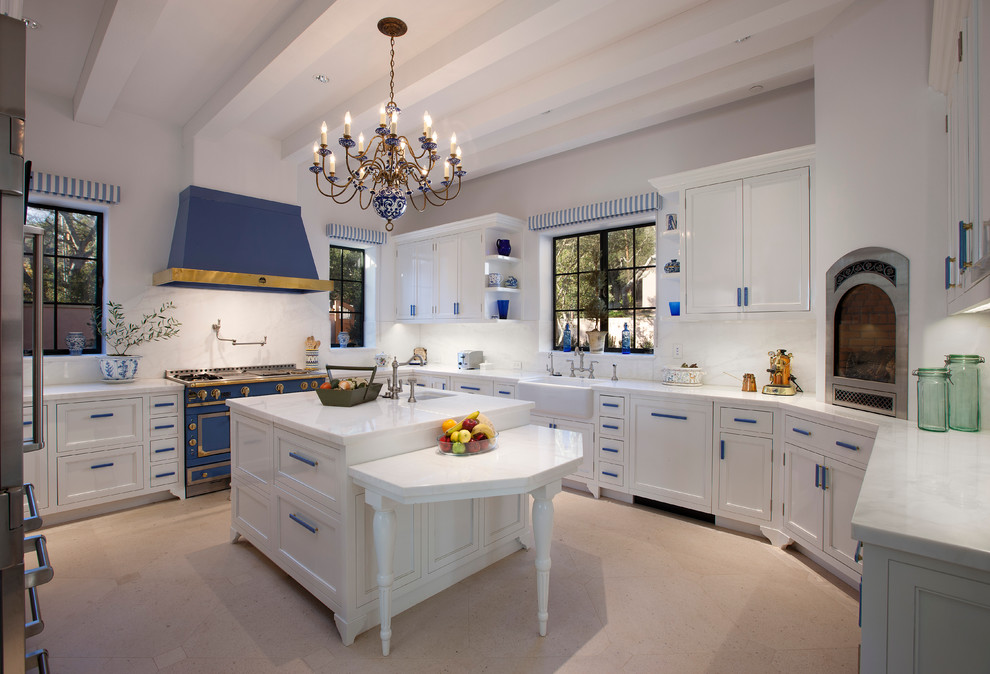 Art glass handles in blue custom blue dichroic glass