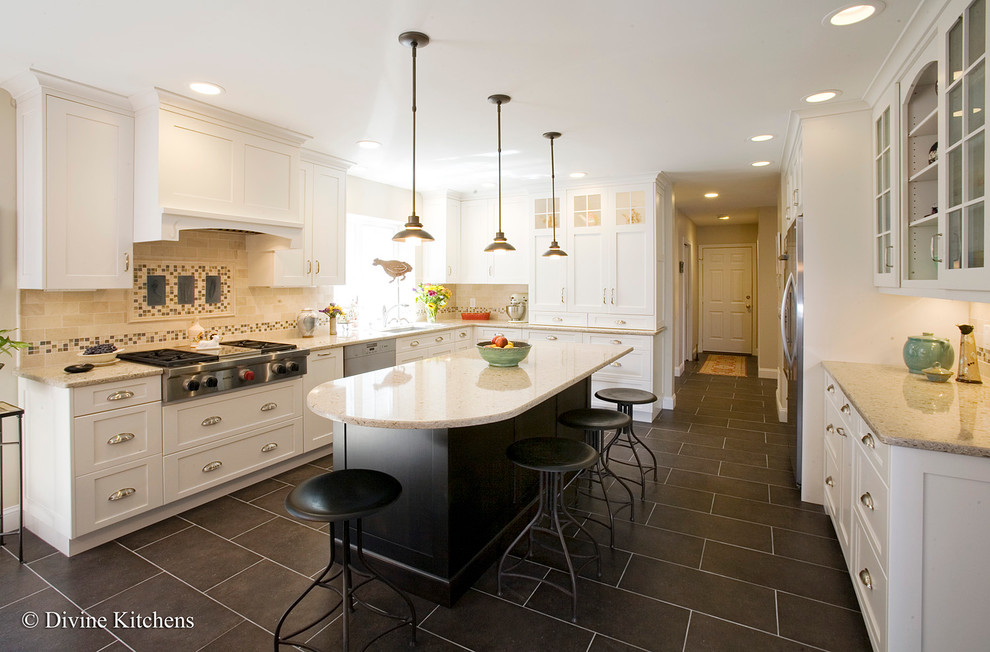 Design ideas for an eclectic kitchen in Boston.
