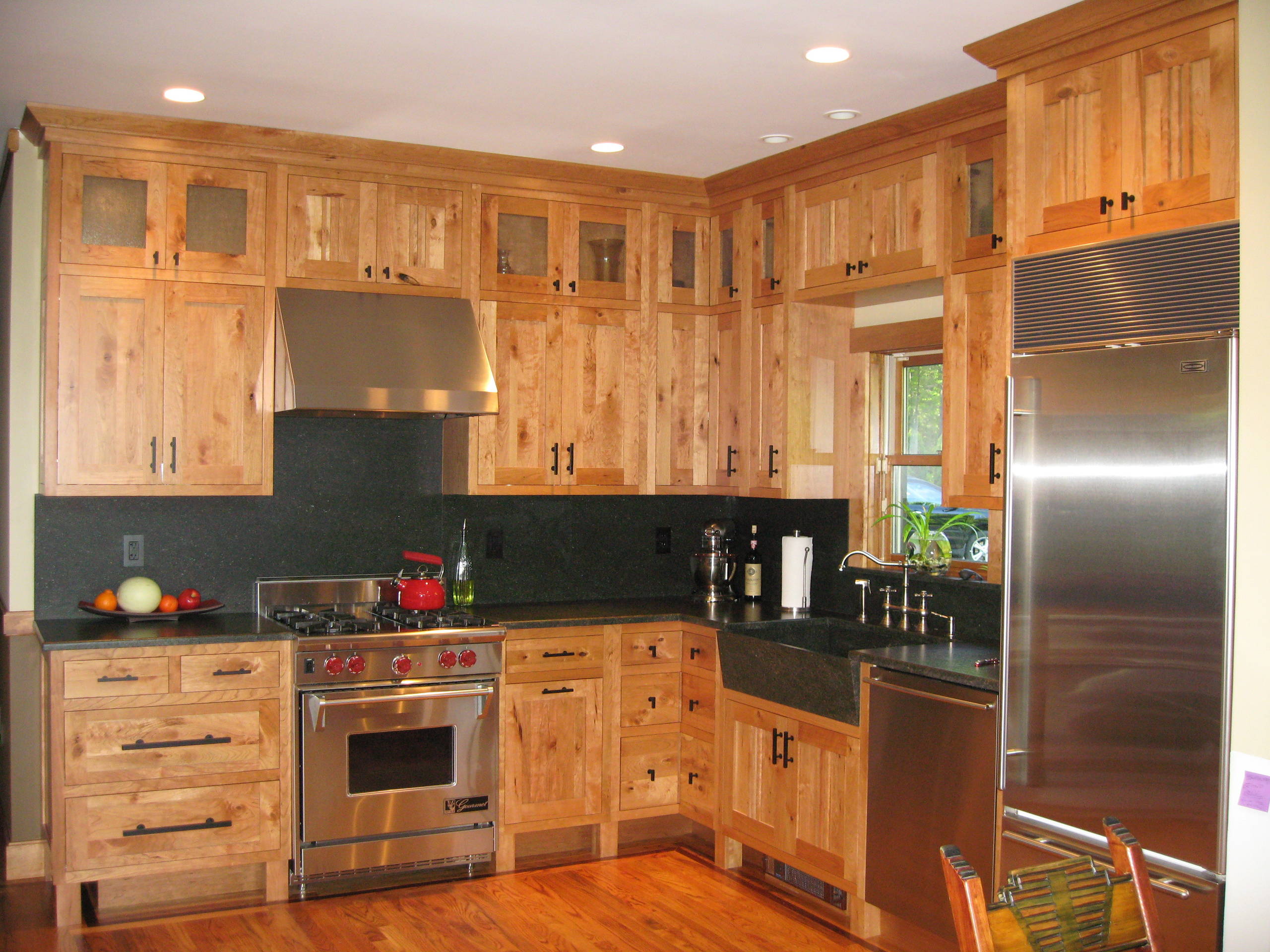 Rustic Cherry Cabinets Houzz, Log Cabin Kitchen Cabinets In Natural Cherry