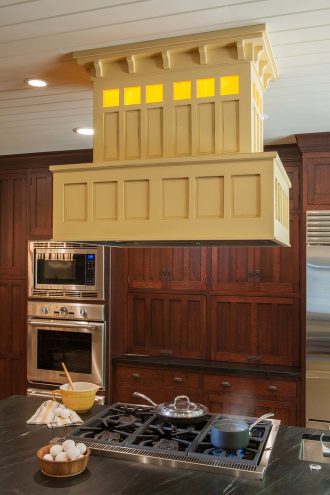 Arts & Crafts Kitchen with Craftsman Door Style Craftsman Kitchen