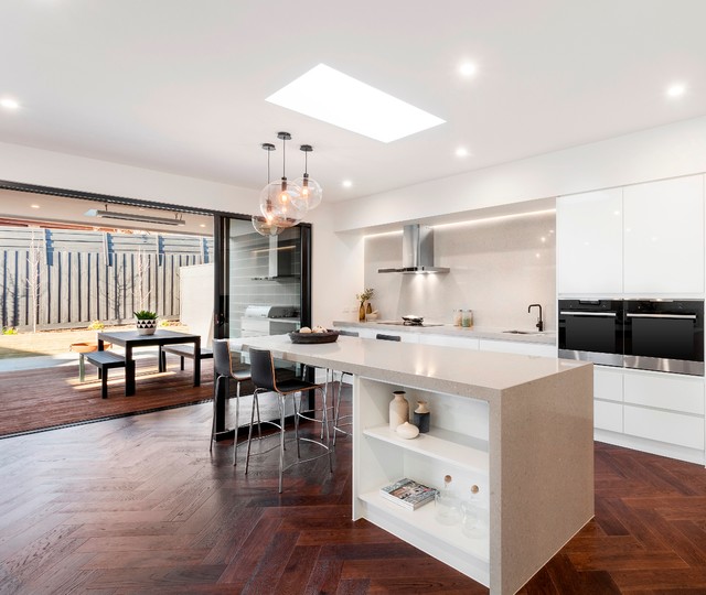 Ash Grey Kitchen Inspiration Contemporary Kitchen Melbourne by WK Quantum Quartz