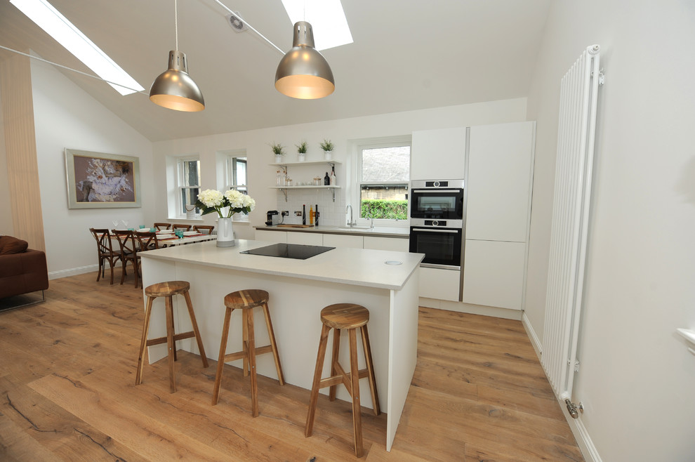 Ashley Ann Fusion Linear Premium White Modern Kitchen Glasgow