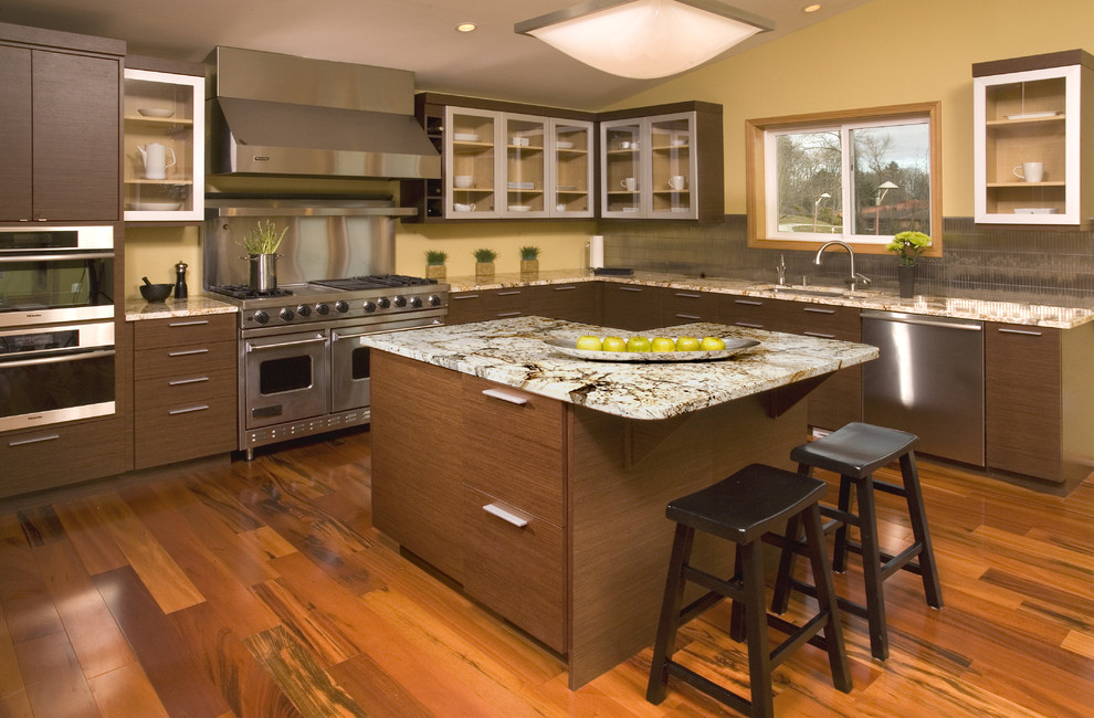 This is an example of a world-inspired kitchen in Seattle.
