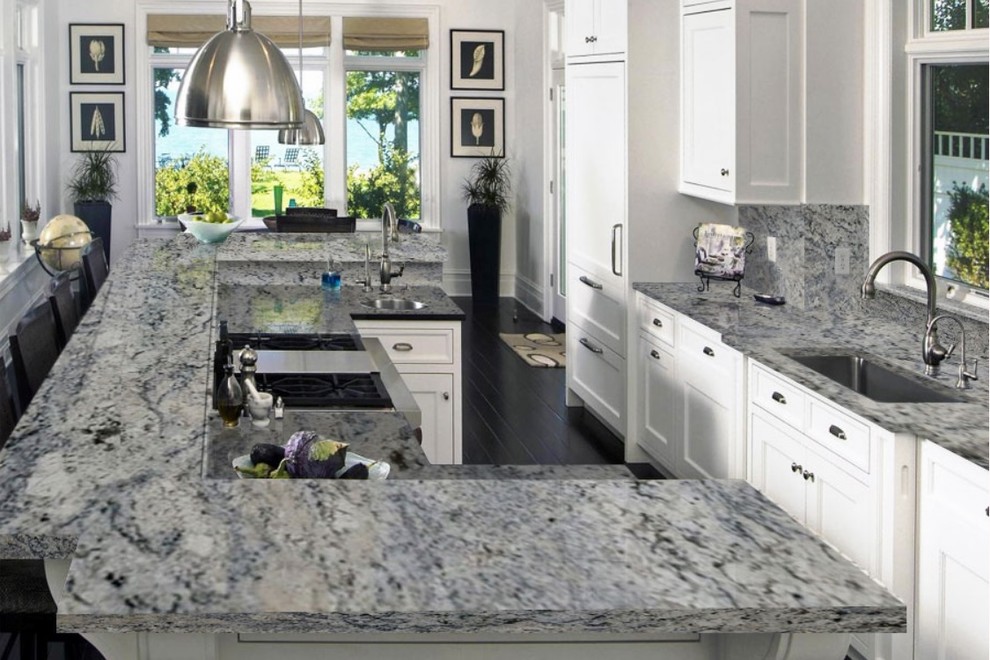 Aspen White Granite Kitchen - Kitchen - Baltimore - by Stone Action | Houzz