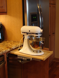 Kitchen Aid Cabinets With Popup Mixer Shelf: Eclectic Kitchen Aid