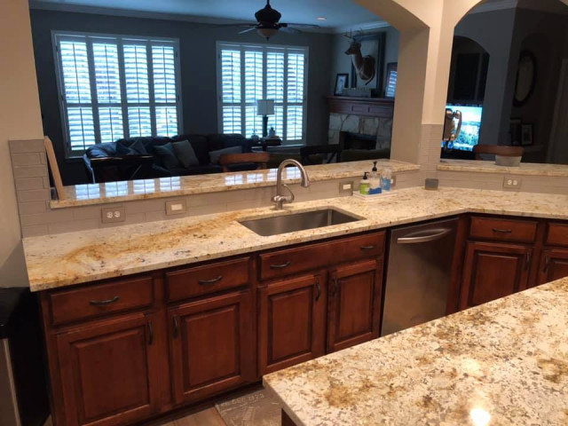 Austin, TX - Colonial Gold Granite - Kitchen - Traditional - Kitchen ...