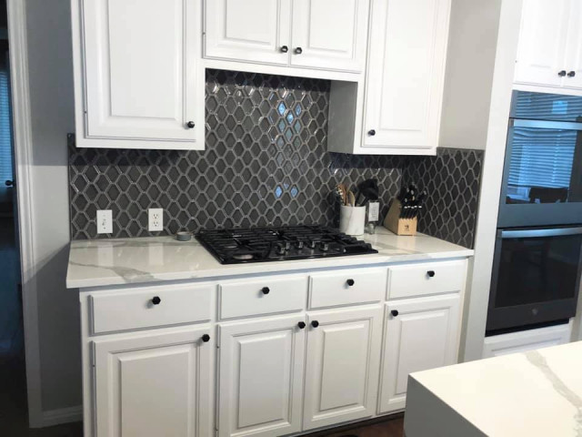 Austin, TX - Forza Vicostone Quartz Counter Tops and Island - Kitchen ...