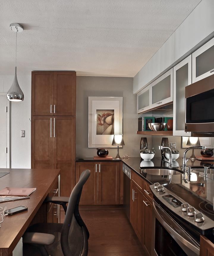 Example of a minimalist kitchen design in DC Metro